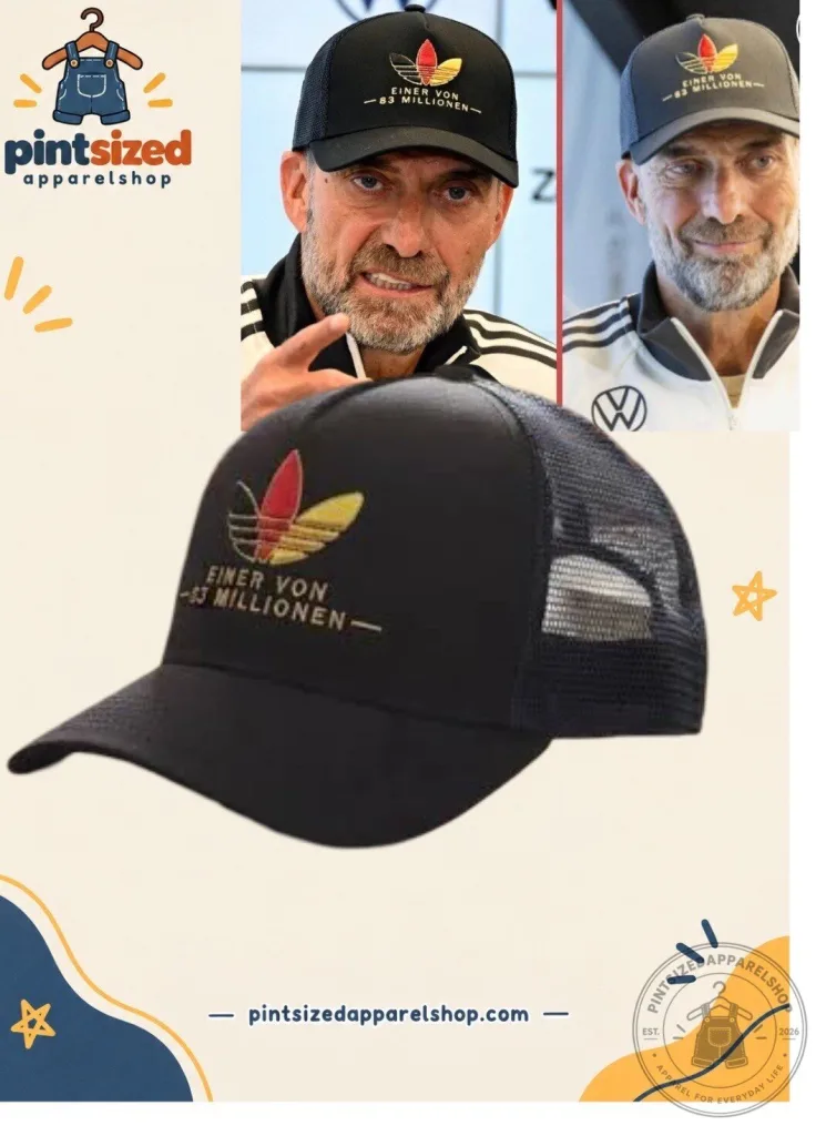 "Score Big with Jurgen Klopp's Exclusive Germany Football Cap" 15 Jurgen Klopp One of 83 Million Cap Germany Football Baseball Hat