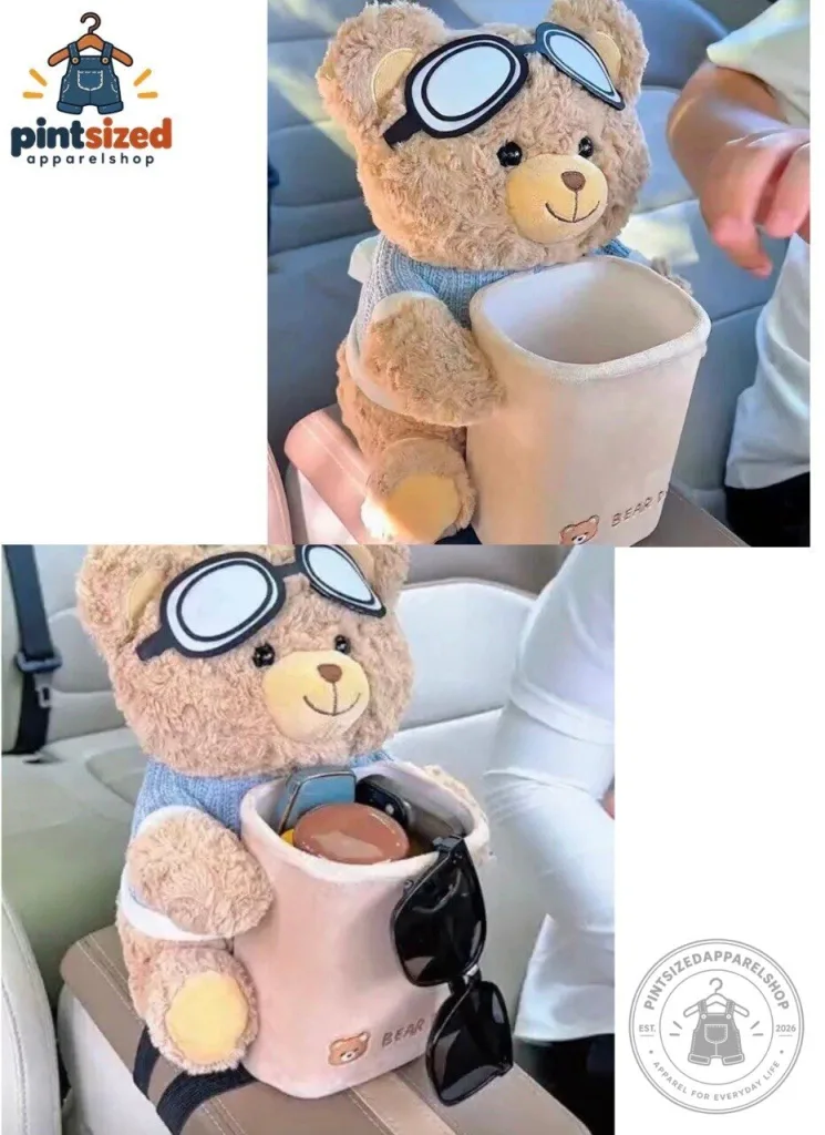 "Cute Teddy Bear Car Armrest Tissue Organizer - 2026 Limited Edition" 3 Cute Teddy Bear Car Armrest Tissue Box and Organizer 2026 Limited