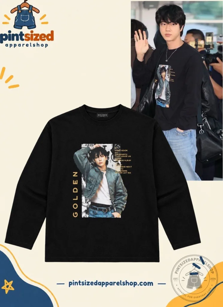 "Exclusive BTS 2026 Golden Jungkook T-Shirt: Incheon Airport Tour Essential" 19 BTS Arirrang World Tour Golden Jungkook Long Sleeve T-Shirt 2026 Incheon Airport