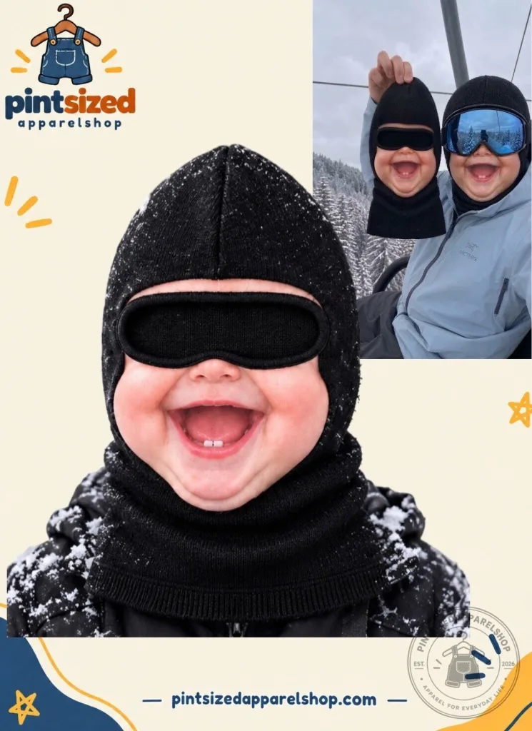 "Get Winter-Ready with the Funny Giggle Baby Balaclava Ski Mask" 3 Funny Giggle Baby Balaclava Ski Mask
