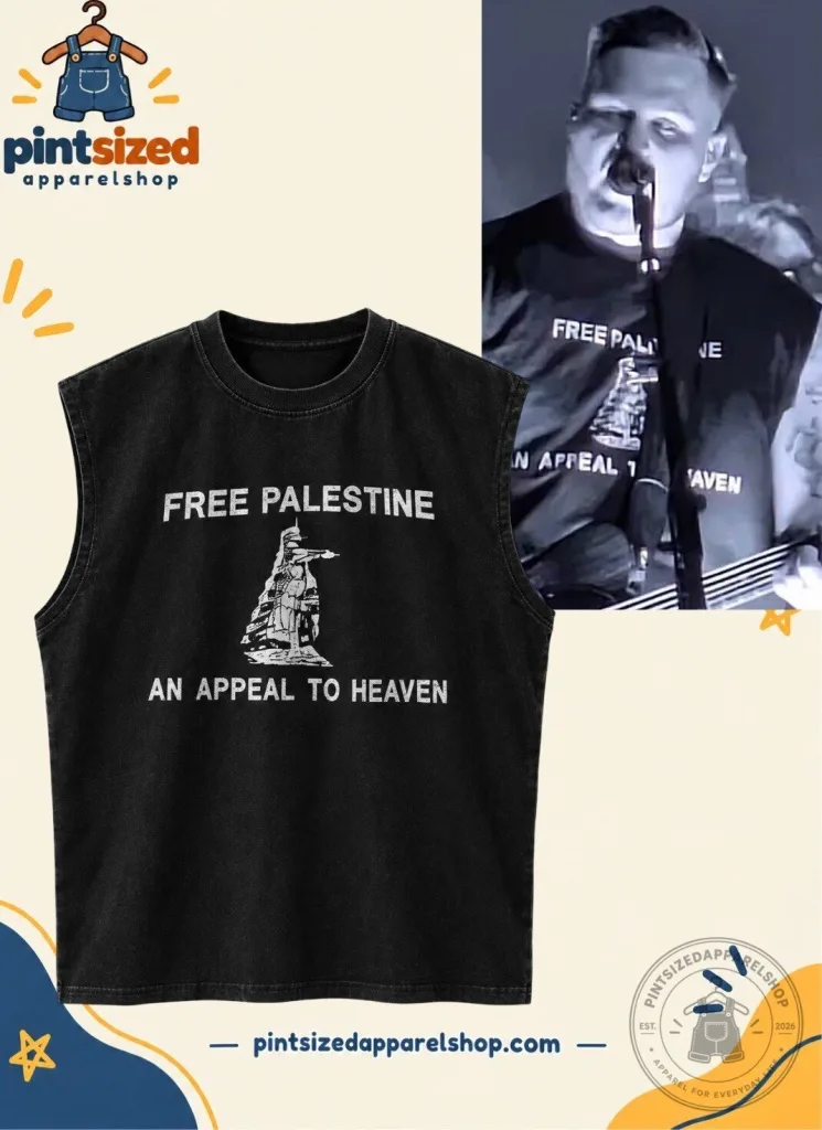 "Zach Bryan Wears Free Palestine Shirt at 2026 Gillette Stadium Event" 17 Zach Bryan wear Free Palestine An Appeal To Heaven Shirt Gillette Stadium stage in Foxborough 2026
