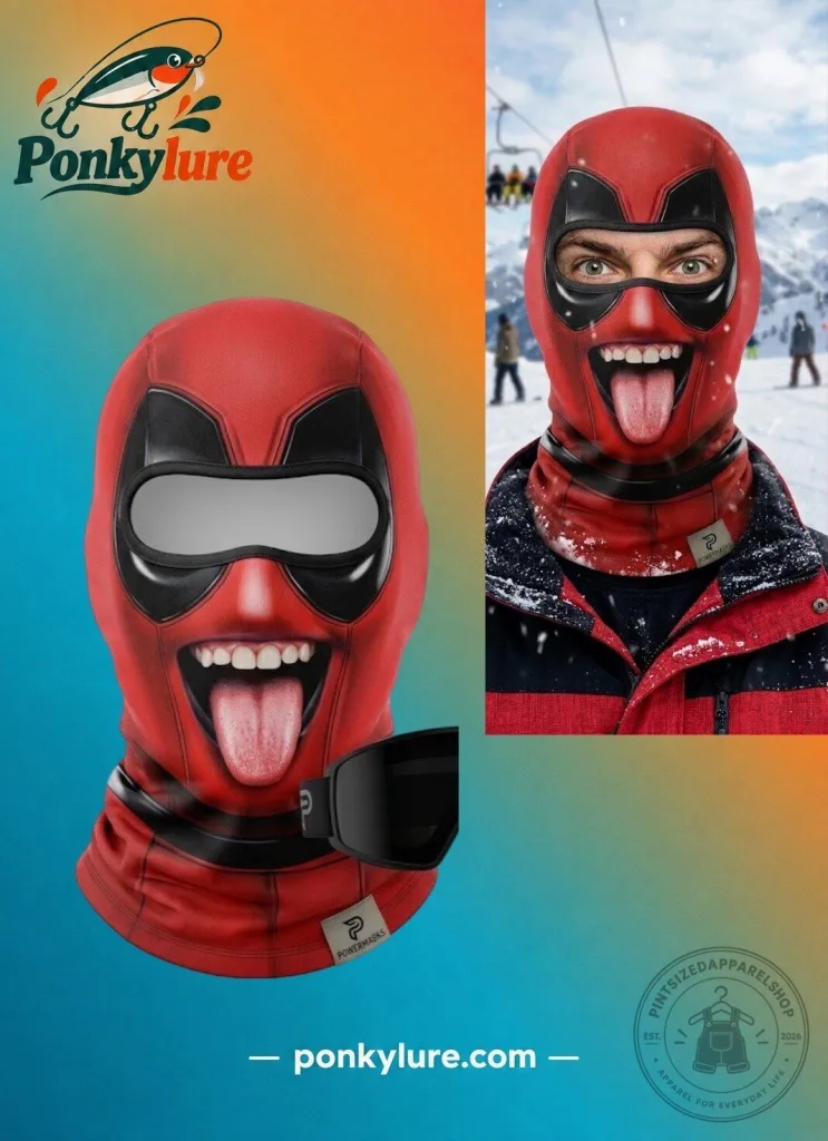 "Shop the Silly Tongue Deadpool Balaclava Ski Mask for Fun" 13 Funny Marvel Deadpool Balaclava Ski Mask – Silly Tongue Design
