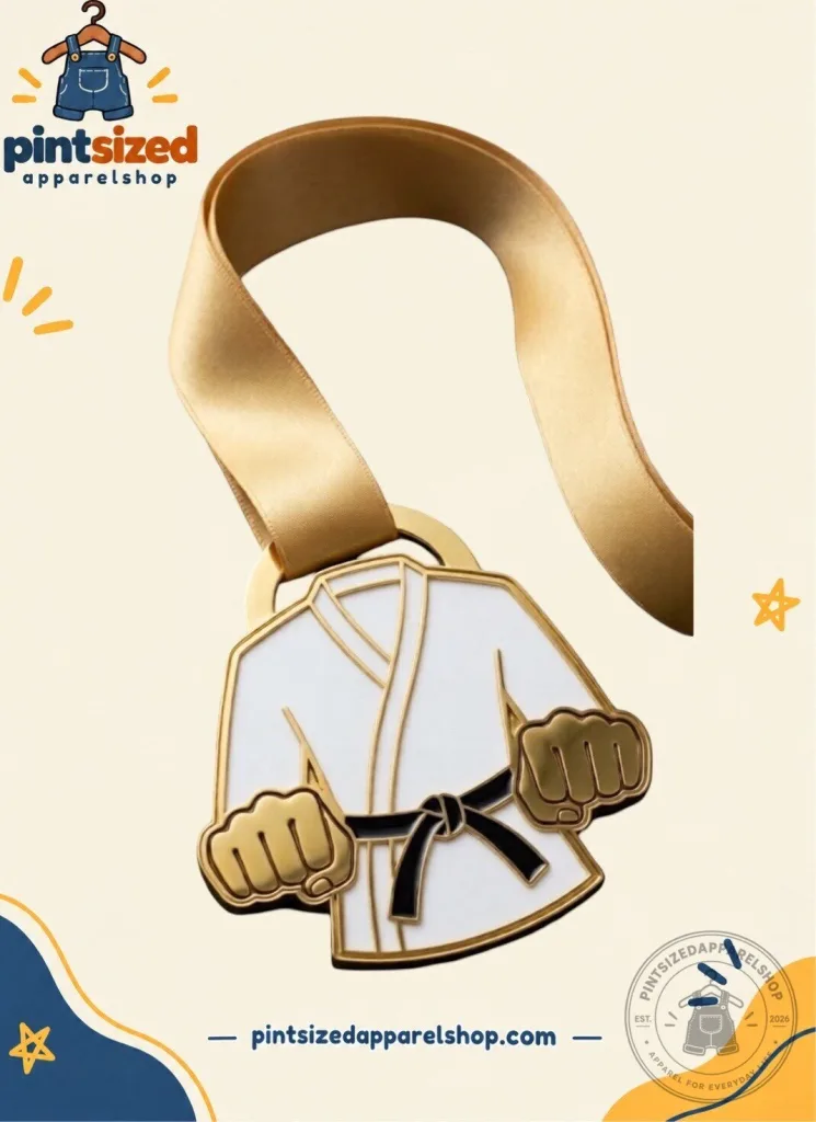 "Karate Black Belt Honor Medal: Premium Gi Design Boosts Prestige" 7 Karate Black Belt Honor Medal - Premium Gi Design