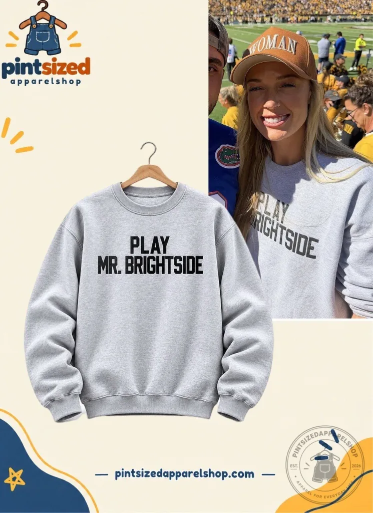 "Get Game Day Ready in Sophia Cunningham's Play Mr Brightside Sweatshirt" 13 Sophia Cunningham wear Play Mr Brightside Sweatshirt Game Day