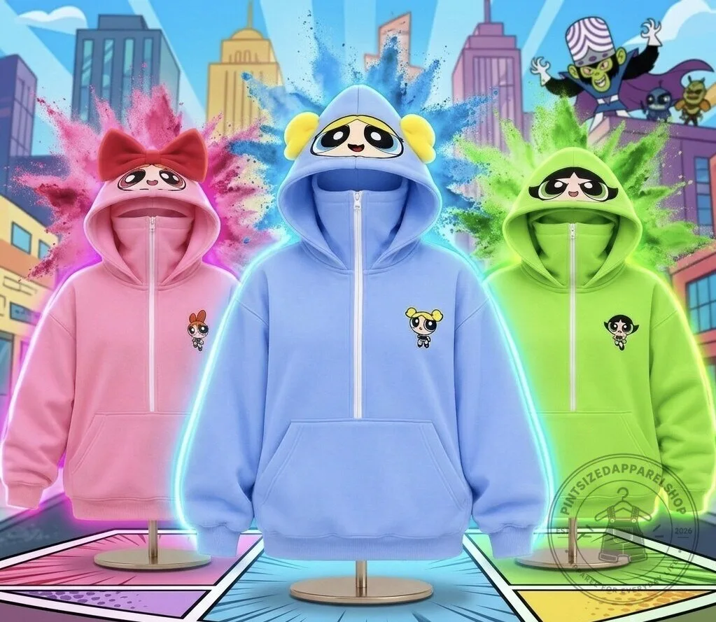 Power Hoodie Powerpuff Girls – Cute Mask Zip-Up Hoodie 15 Power Hoodie Powerpuff Girls – Cute Mask Zip-Up Hoodie