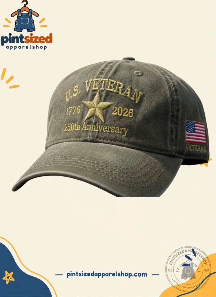 "Celebrate 250th Anniversary with USA Veteran Embroidered Military Cap 2026" 17 USA Veteran Hat Embroidered - 250th Anniv Military Cap 2026