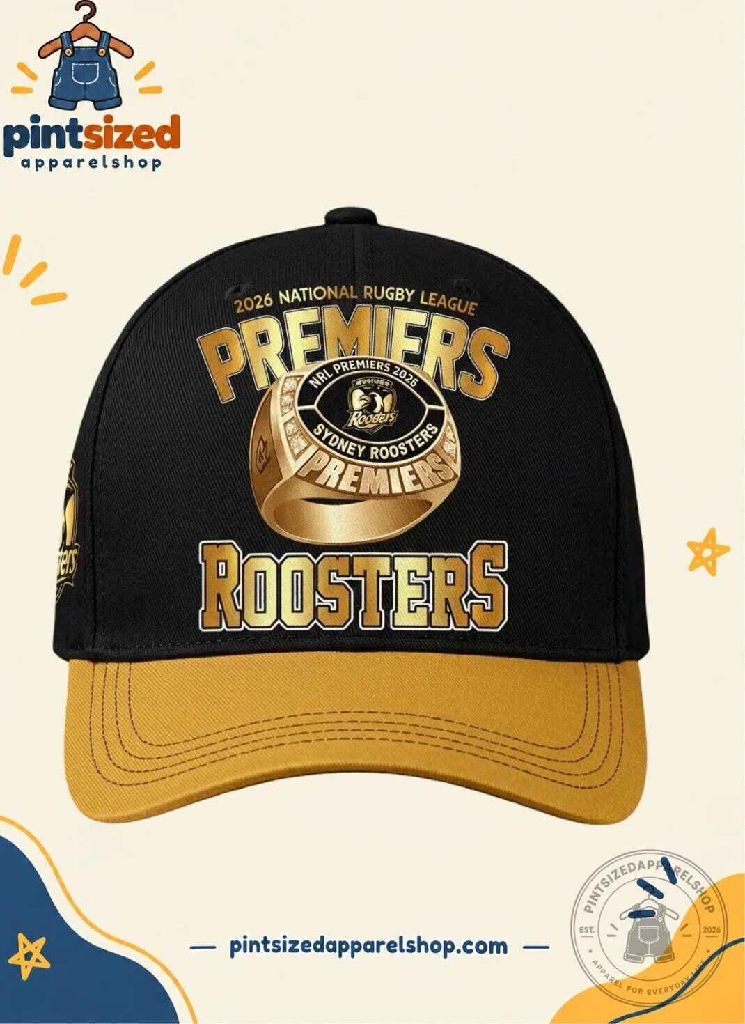Sydney Rooters 2026 NFL Premiers Gold Championship Cap 2026