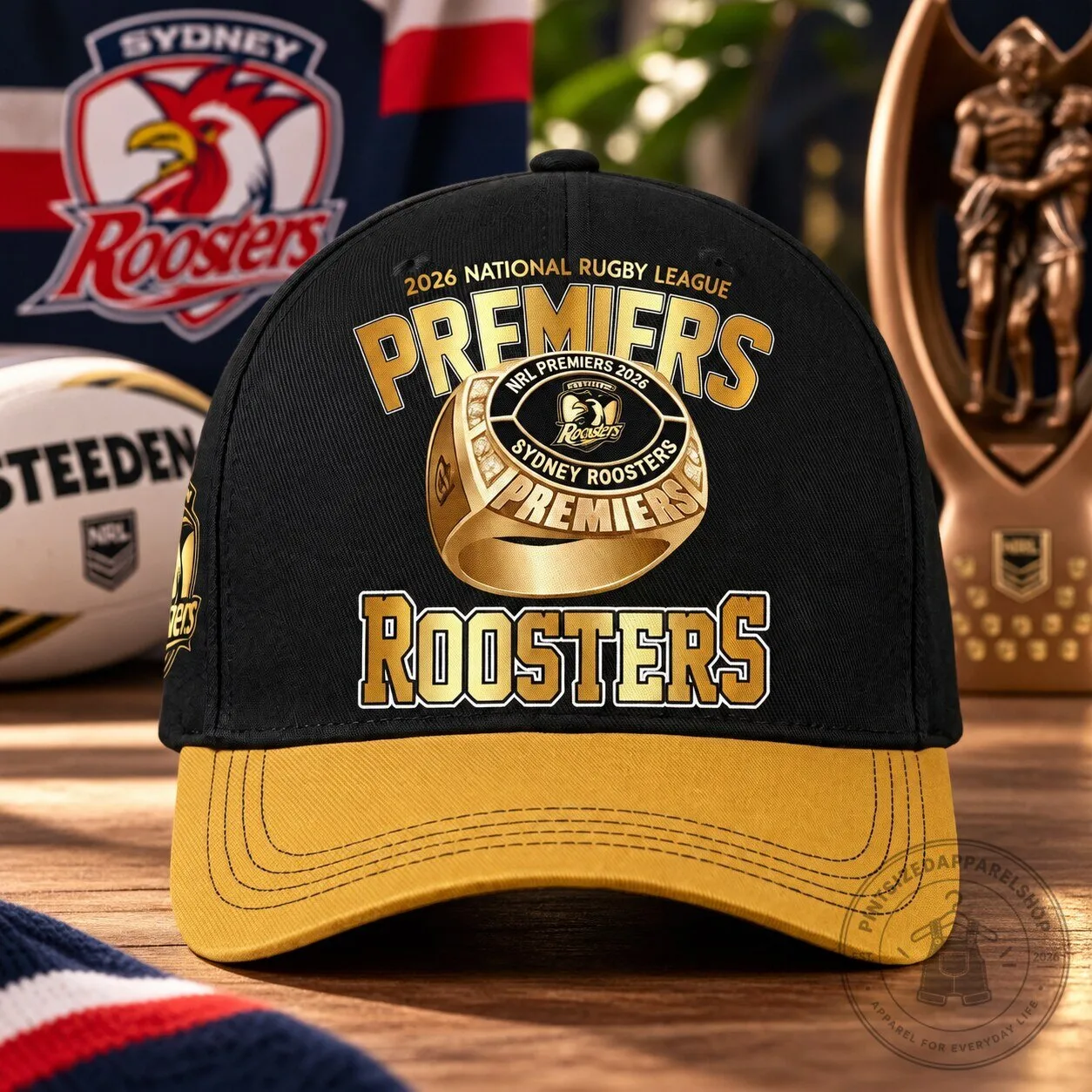 Sydney Rooters 2026 NFL Premiers Gold Championship Cap 2026 9 Sydney Rooters 2026 NFL Premiers Gold Championship Cap 2026