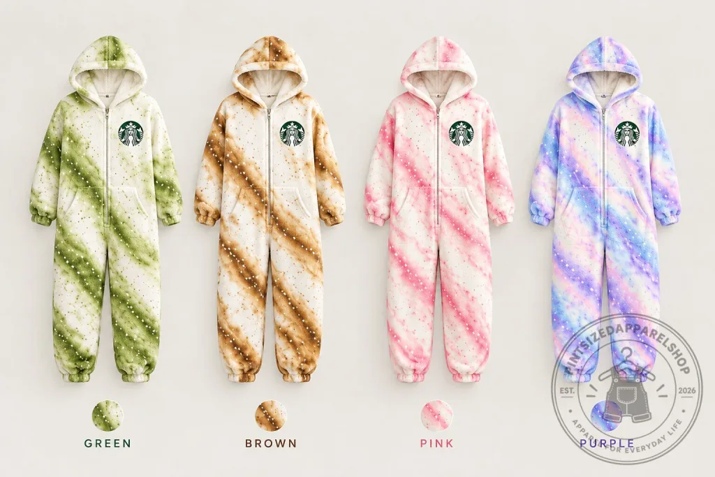 Starbucks Coffee Onesies Ice Caramel Latte - Plush Onesie for Cozy Days Starbucks Coffee Onesies Ice Caramel Latte - Plush Onesie for Cozy Days
