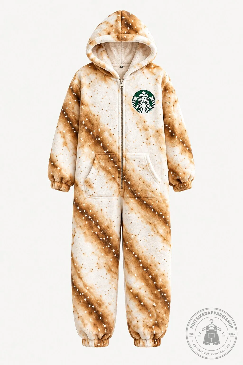 Starbucks Coffee Onesies Ice Caramel Latte - Plush Onesie for Cozy Days 12 Starbucks Coffee Onesies Ice Caramel Latte - Plush Onesie for Cozy Days