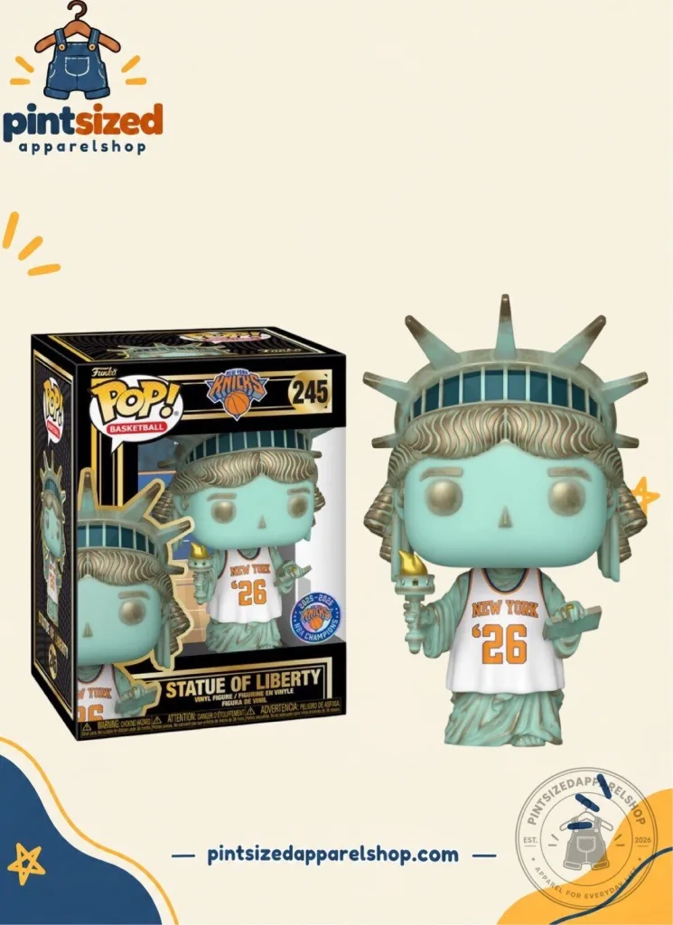 "Funko Pop! New York Knicks Statue: Exclusive Basketball Collectible Release" 17 Funko Pop! New York Knicks Ring Night Statue of Liberty #245 Pop Baseketball