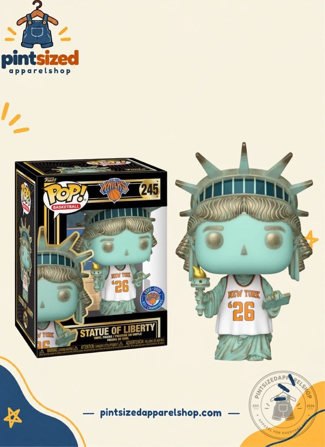 Funko Pop! New York Knicks Ring Night Statue of Liberty #245 Pop Baseketball