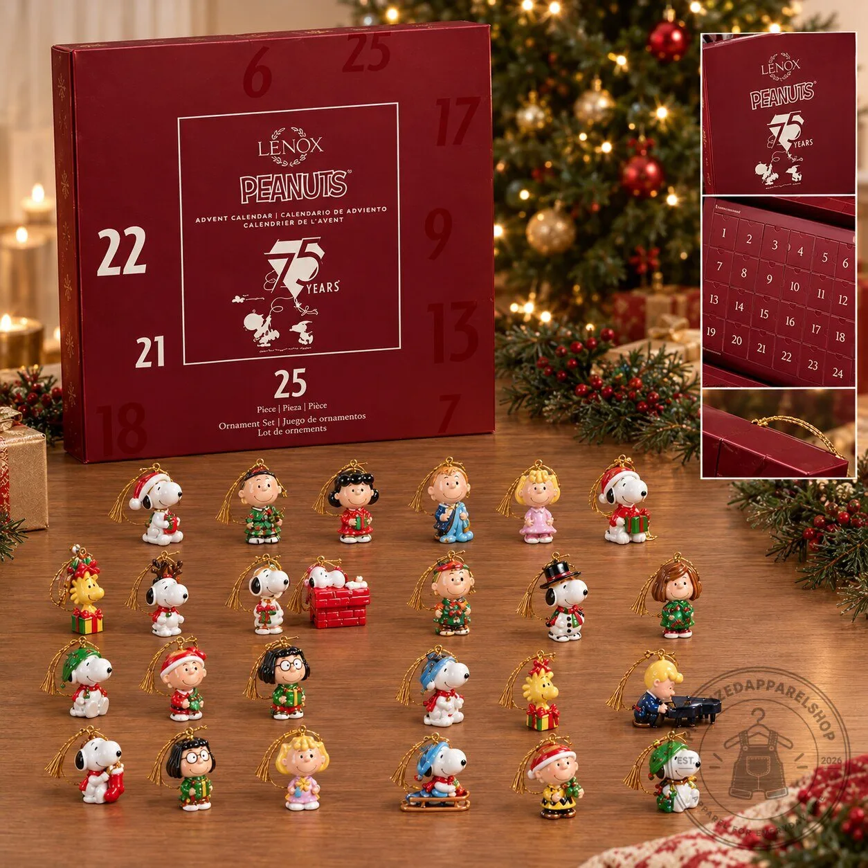 Lenox Peanuts Advent Calendar 2026 | 25-Piece Set