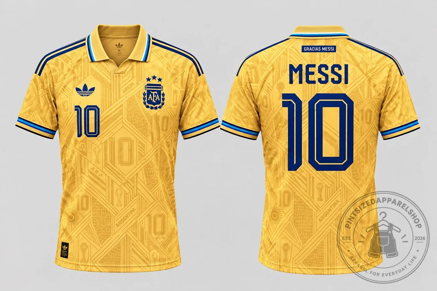 GRACIAS MESSI x Argentina x Adidas Gold Legacy Tribute Jersey #10 Special Edition2026