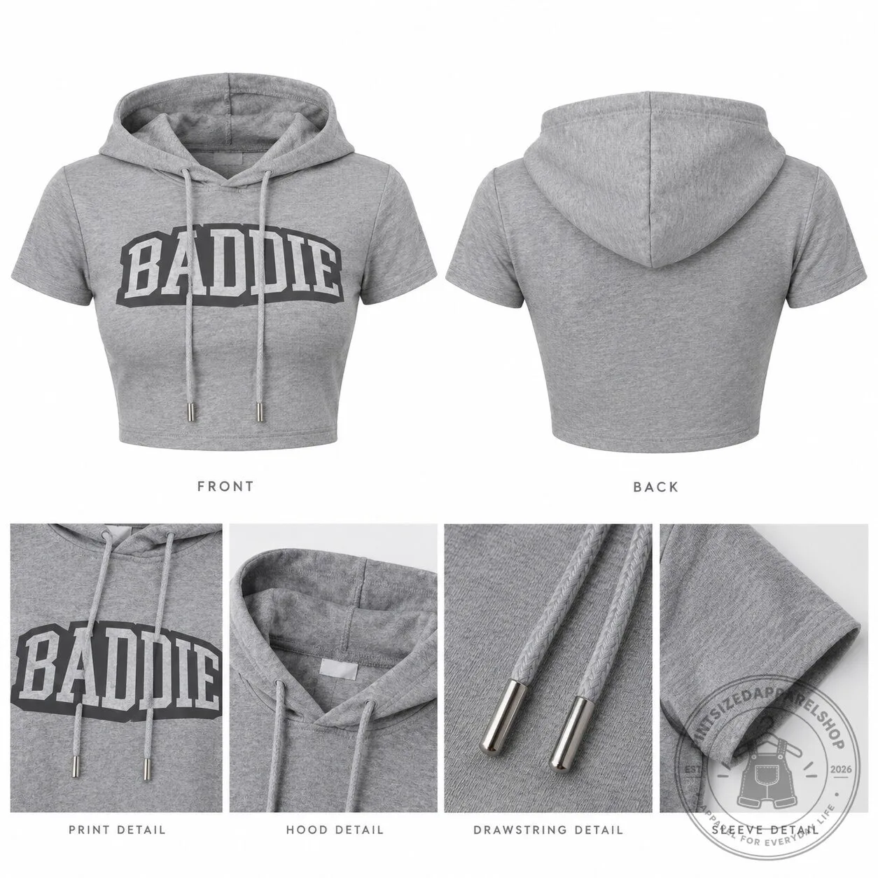 GTA 6 Lucia BADDIE Cropped Short Sleeve Hoodie 8 GTA 6 Lucia BADDIE Cropped Short Sleeve Hoodie