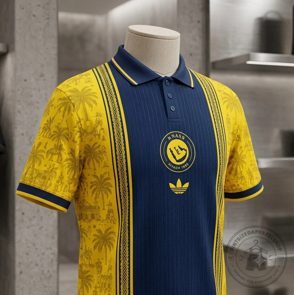 Adidas Al Nassr FC Nasrani x Nasrawi Yellow Navy Polo Jersey Limited Edition 2026 8 Adidas Al Nassr FC Nasrani x Nasrawi Yellow Navy Polo Jersey Limited Edition 2026