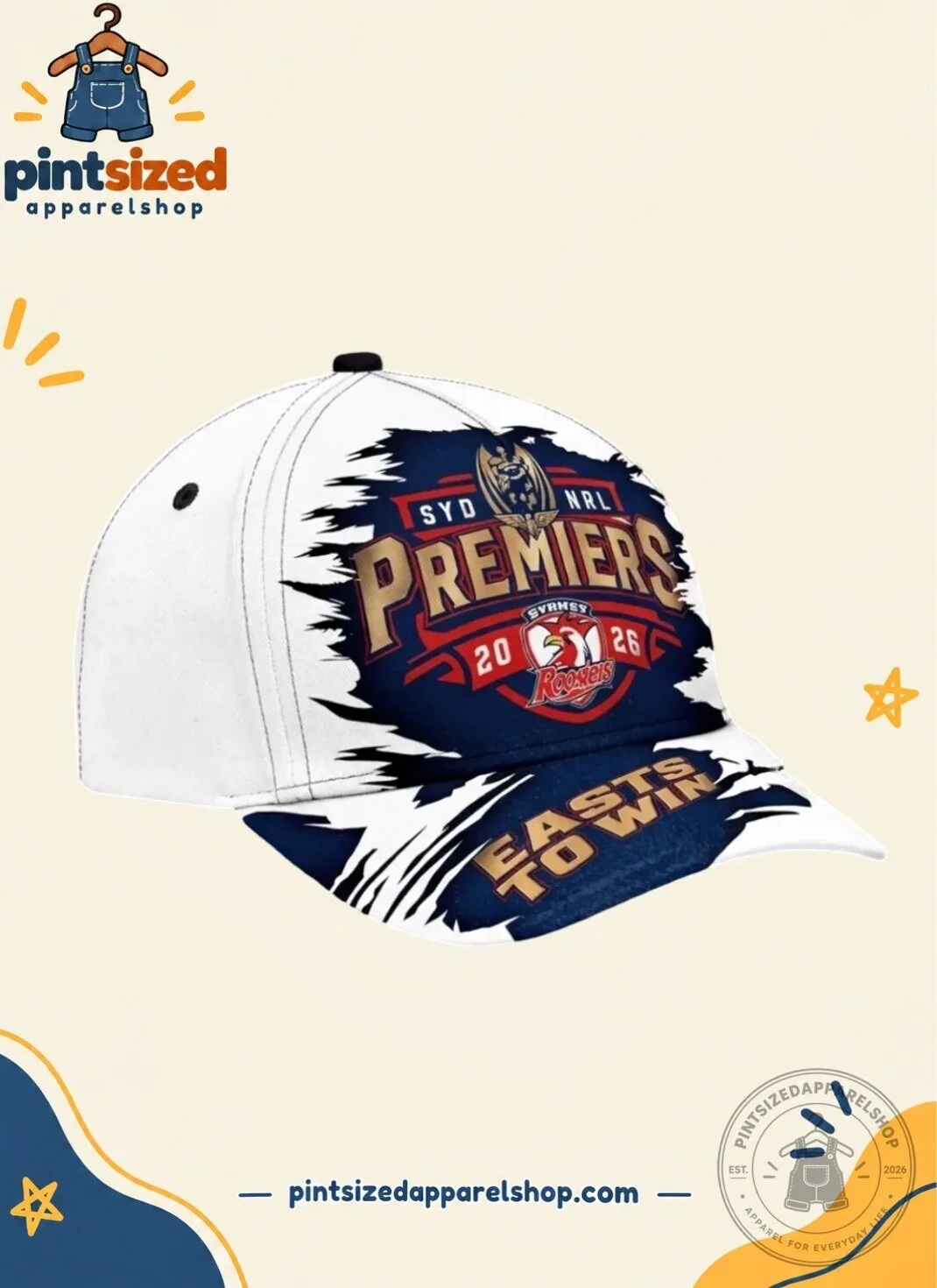 Sydney Roosters NRL Premiers 2026 Easts To Win Cap