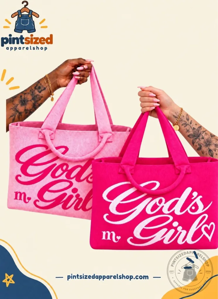 God’s Girls Knitted Tote Bag - Hot Pink Limited Edition 2026