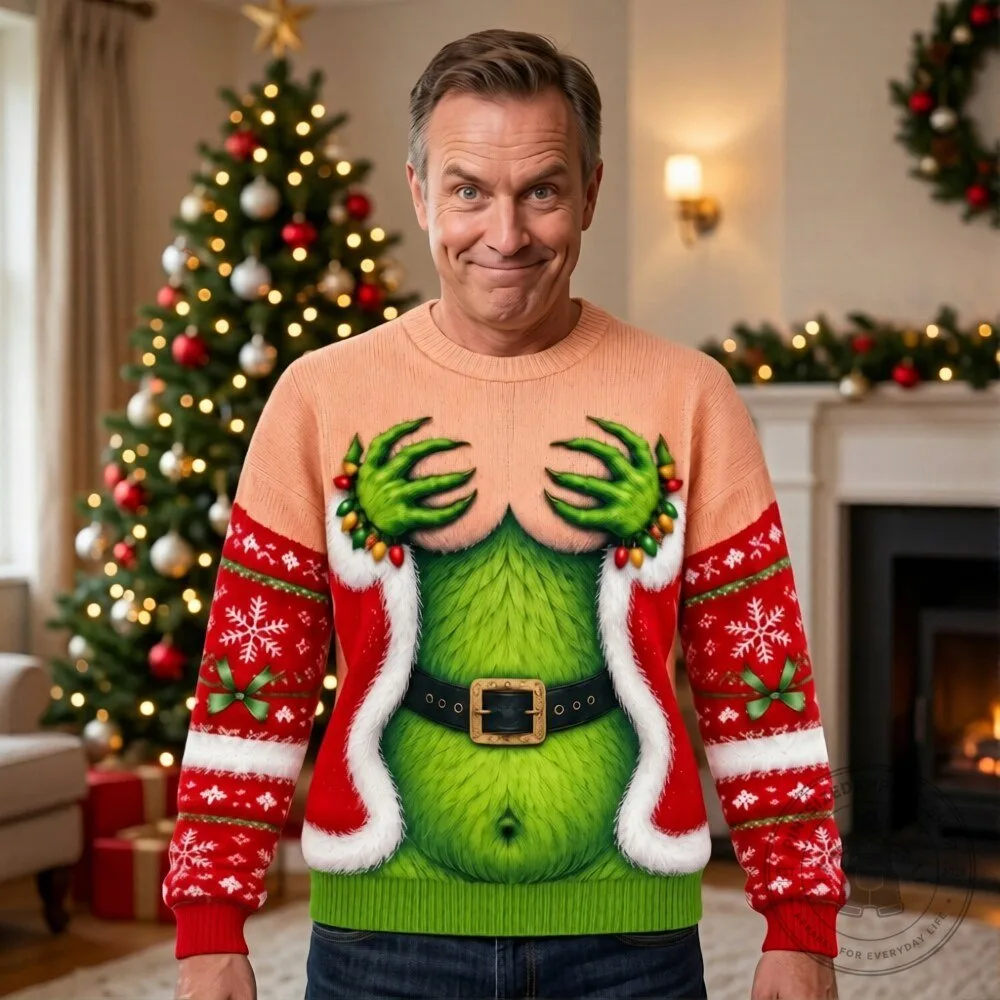 Funny Boobs Naughty Grinch Santa Claus Christmas Ugly Sweater 9 Funny Boobs Naughty Grinch Santa Claus Christmas Ugly Sweater