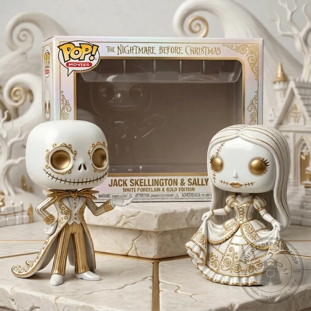 Funko Pop! The Nightmare Before Christmas Jack Skellington & Sally (White Porcelain & Gold Edition) Limited Edition 2026 9 Funko Pop! The Nightmare Before Christmas Jack Skellington & Sally (White Porcelain & Gold Edition) Limited Edition 2026