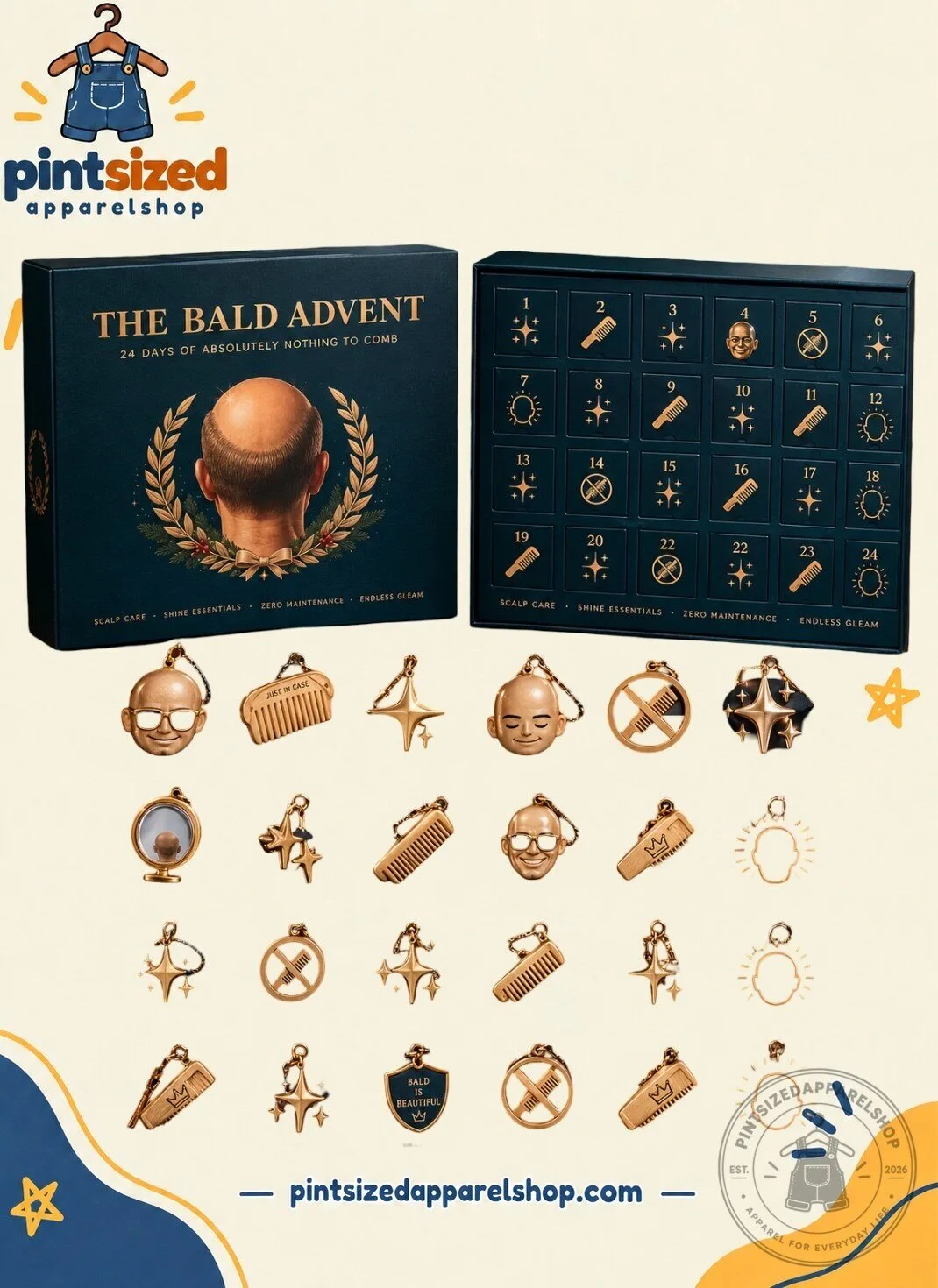 The Bald Advent Calendar 2026 - 24 Days of Absolutely Nothing to Comb