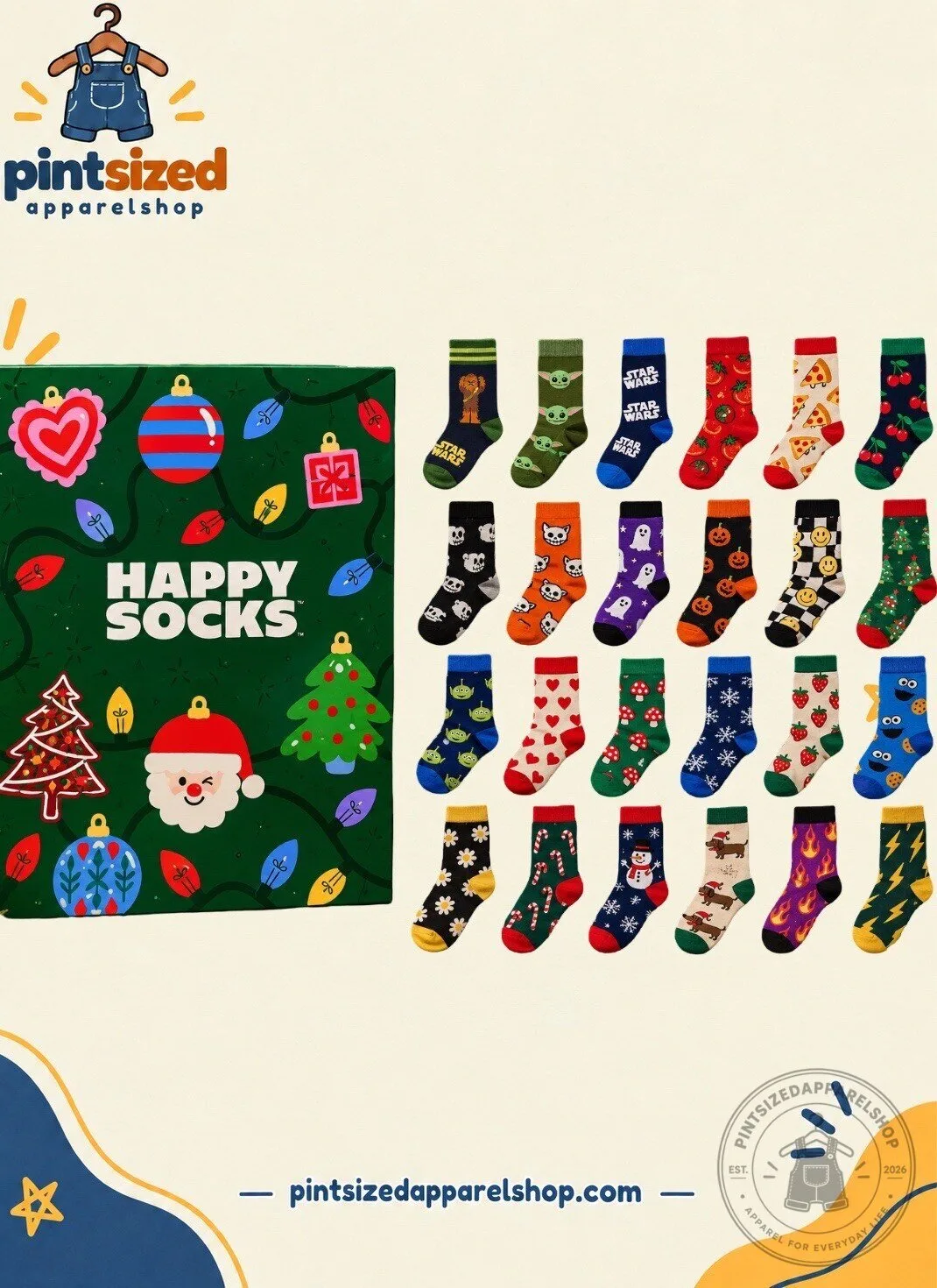 Happy Socks Advent Calendar 2026 | 24-Pack Advenskalendar