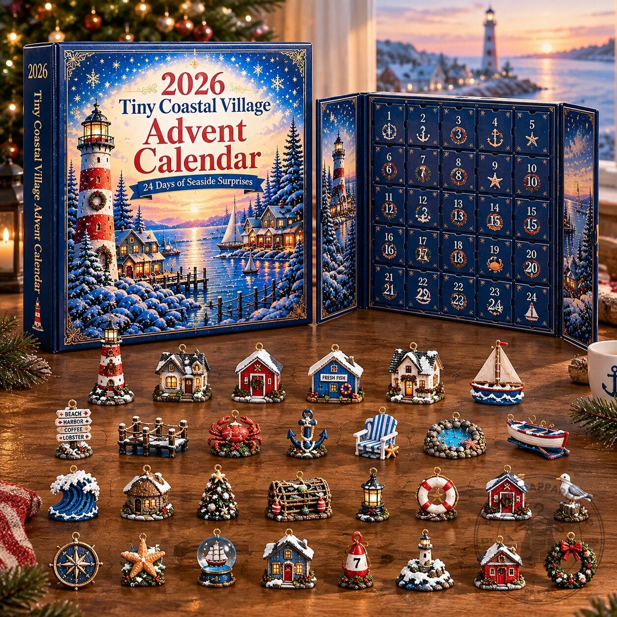 Tiny Coastal Village Advent Calendar 2026 | 24 Days of Seaside Surprises