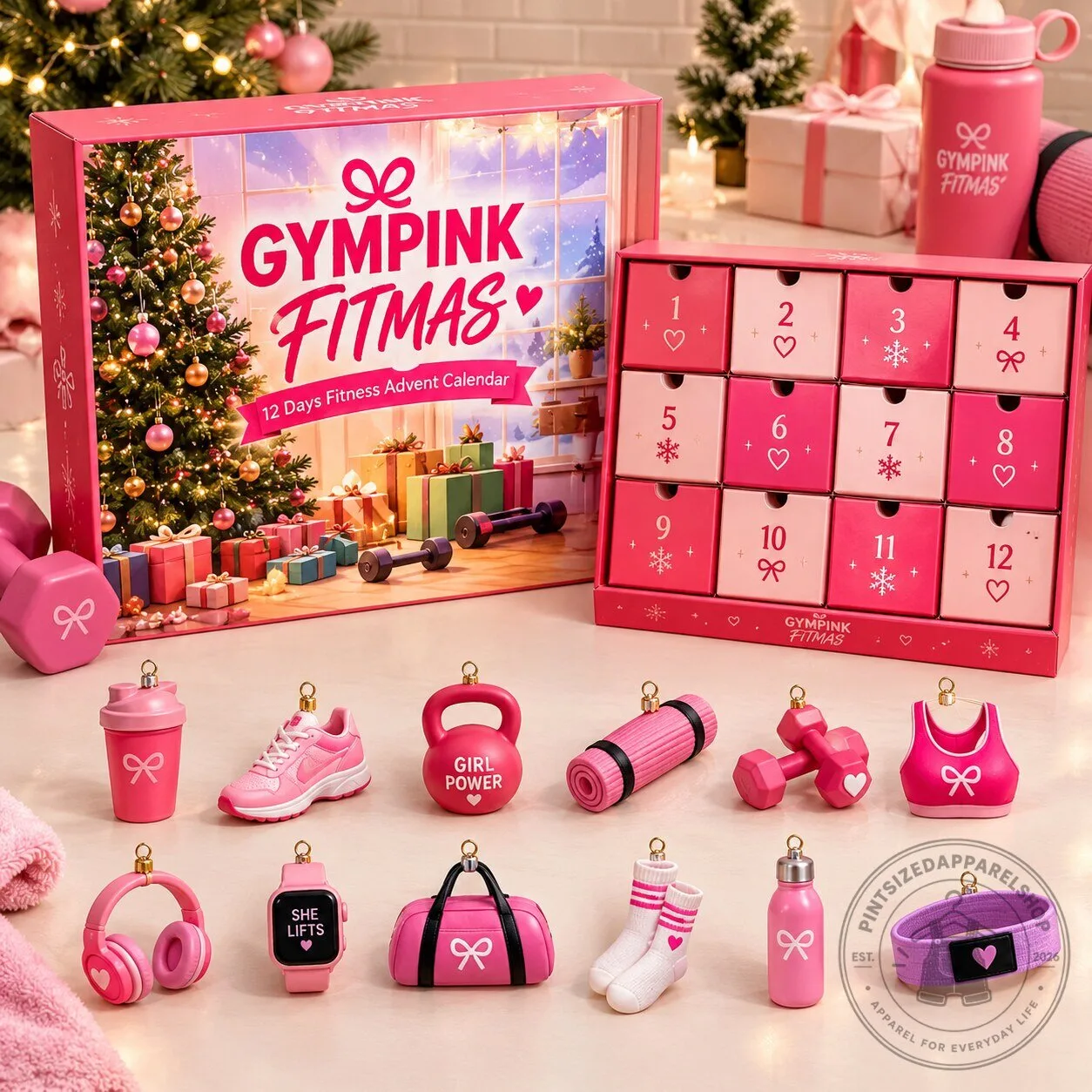 Gym Pink Fitmas Advent Calendar | 12 Days Fitness