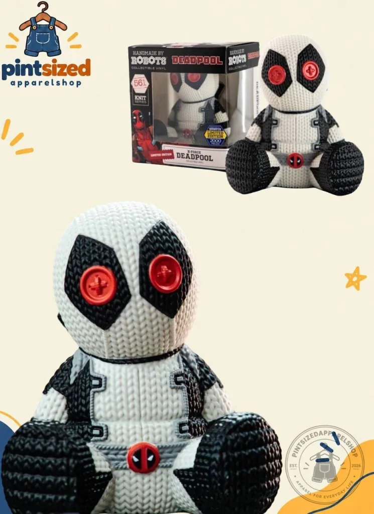 "2026 Limited Edition Deadpool Vinyl Figure: Marvel X-Force NYCC Exclusive" 17 Marvel X-Force NYCC Deadpool Knit Series x Handmade by Robots Vinyl Figure Limited Edition 2026