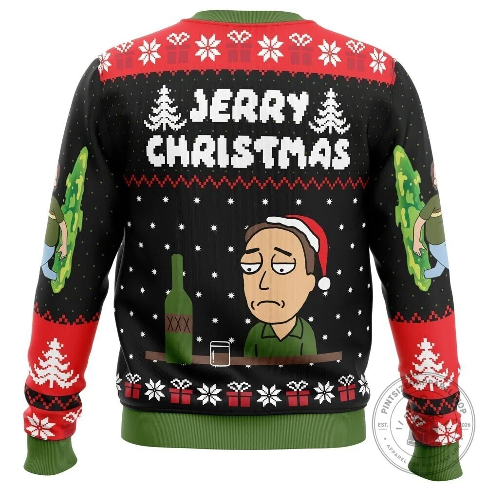 Rick and Morty "Jerry Christmas" Ugly Christmas Sweater Festive Gift for Fans 8 Rick and Morty "Jerry Christmas" Ugly Christmas Sweater Festive Gift for Fans