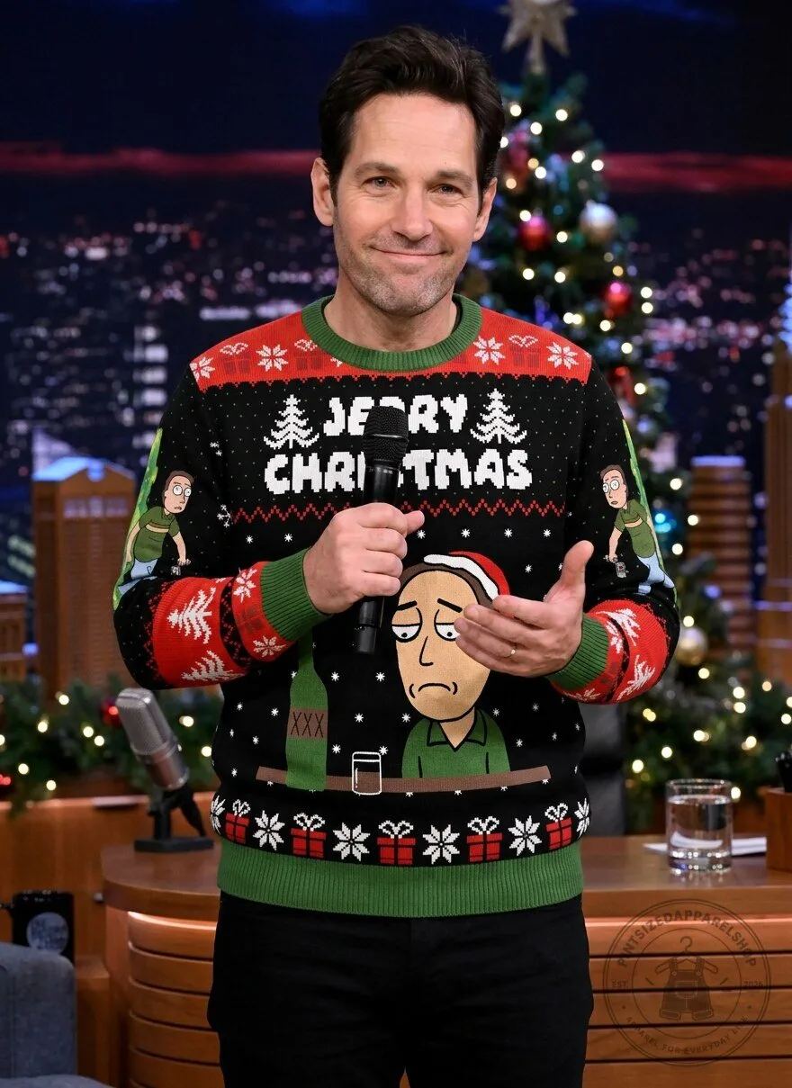 Rick and Morty "Jerry Christmas" Ugly Christmas Sweater Festive Gift for Fans 9 Rick and Morty "Jerry Christmas" Ugly Christmas Sweater Festive Gift for Fans