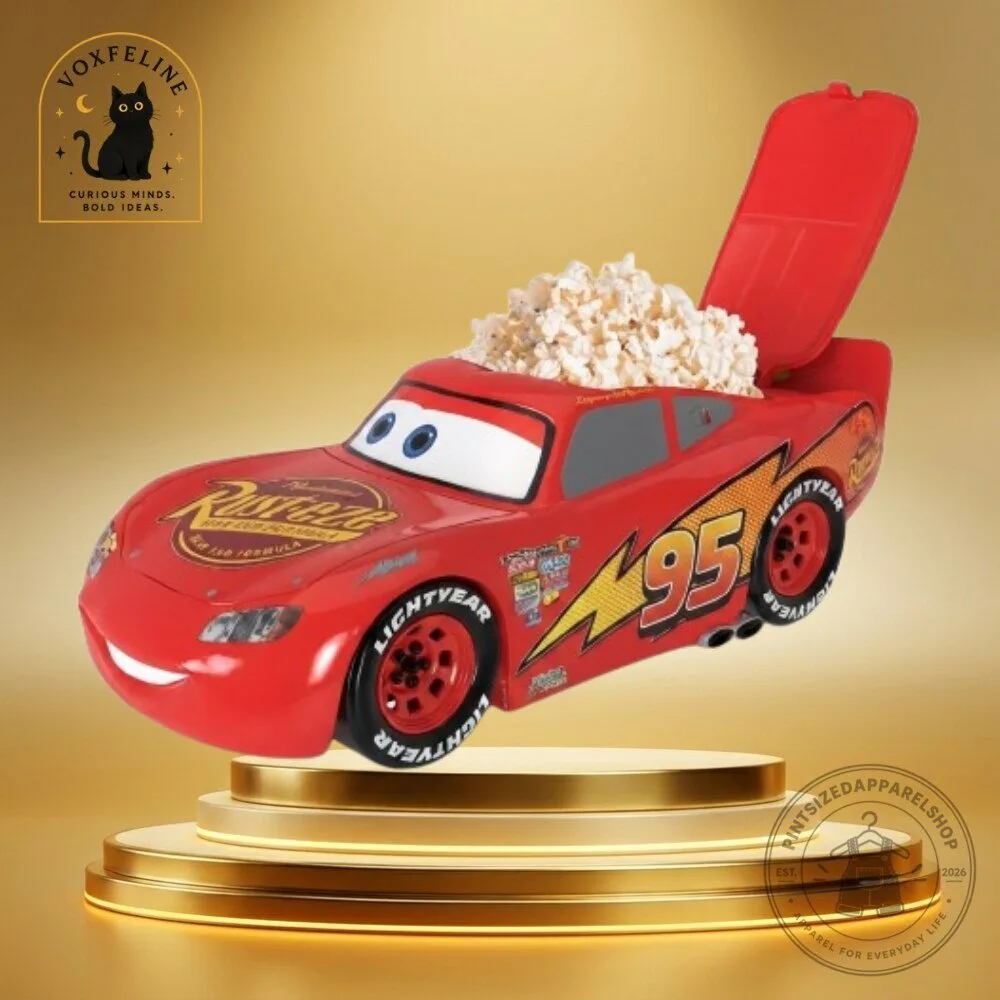 "Disney Pixar Cars 20th Anniversary: Must-Have Lightning McQueen Popcorn Bucket" 7 Disney Pixar Cars 20th Anniversary Lightning McQueen Popcorn Bucket Collectible