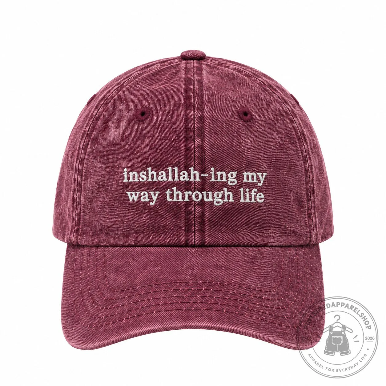 Funny Inshallah-ing My Way Through Life Embroidered Cap 9 Funny Inshallah-ing My Way Through Life Embroidered Cap