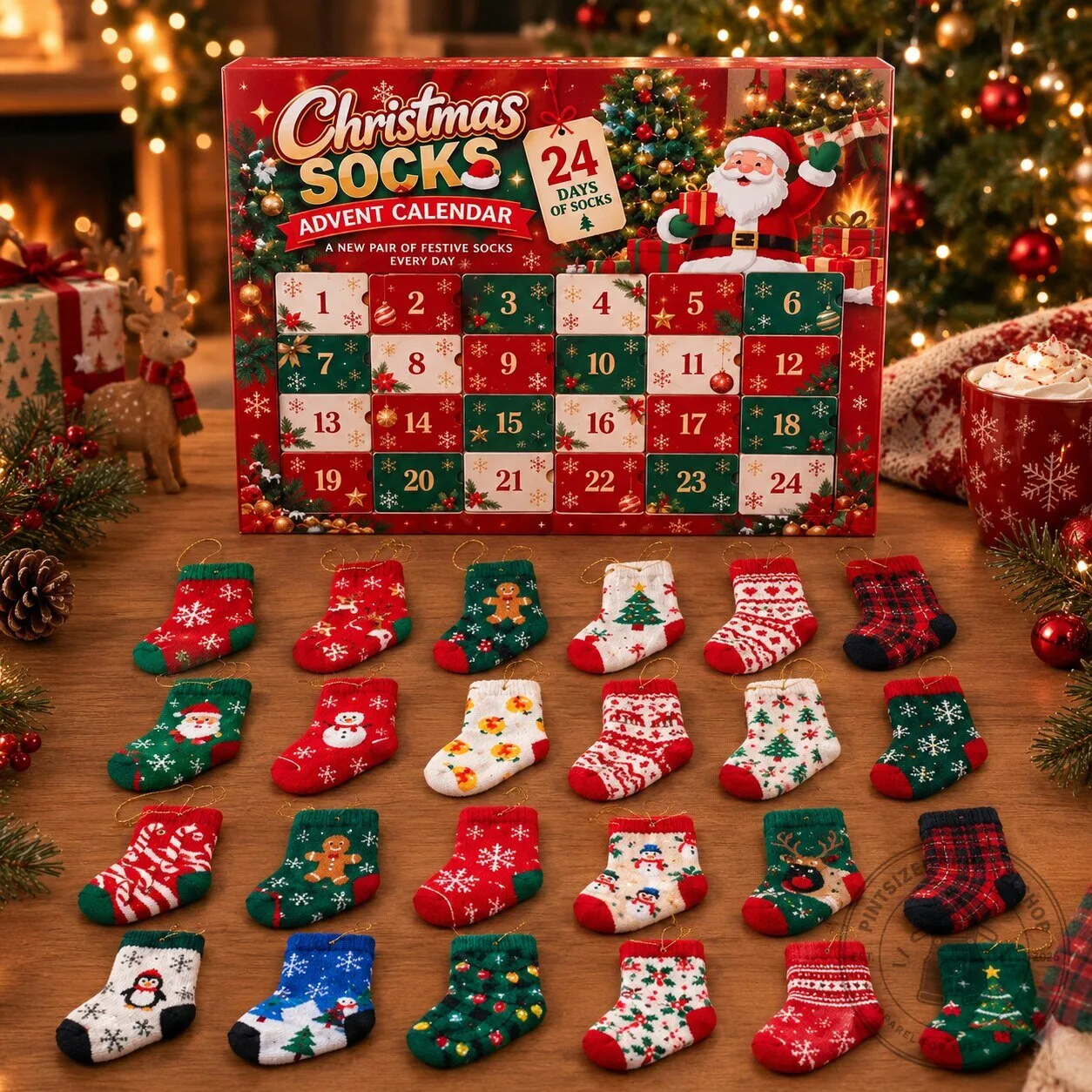 Christmas Socks Advent Calendar 2026 | 24 Days of Festive Holiday Socks