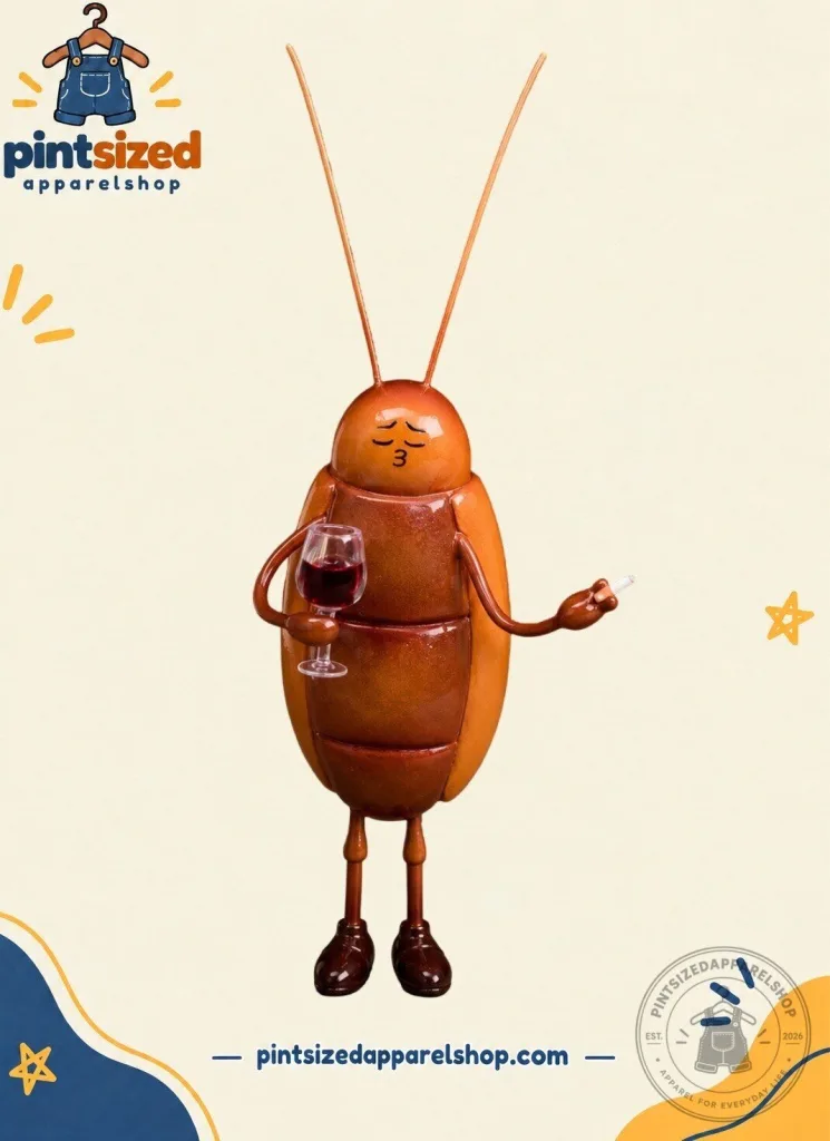 "Elegant Cockroach Sculpture: Limited Edition Epoxy Clay Figurine Art" 9 Fancy Rich Cockroach Sculpture – Cute Sophisticated Epoxy Clay Figurine Limited Edition