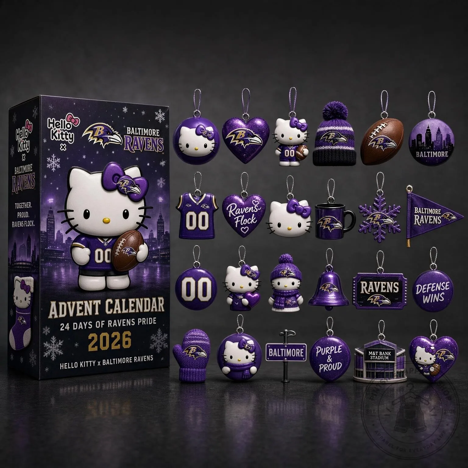 Hello Kitty x Baltimore Ravens Advent Calendar 2026 Limited Edition