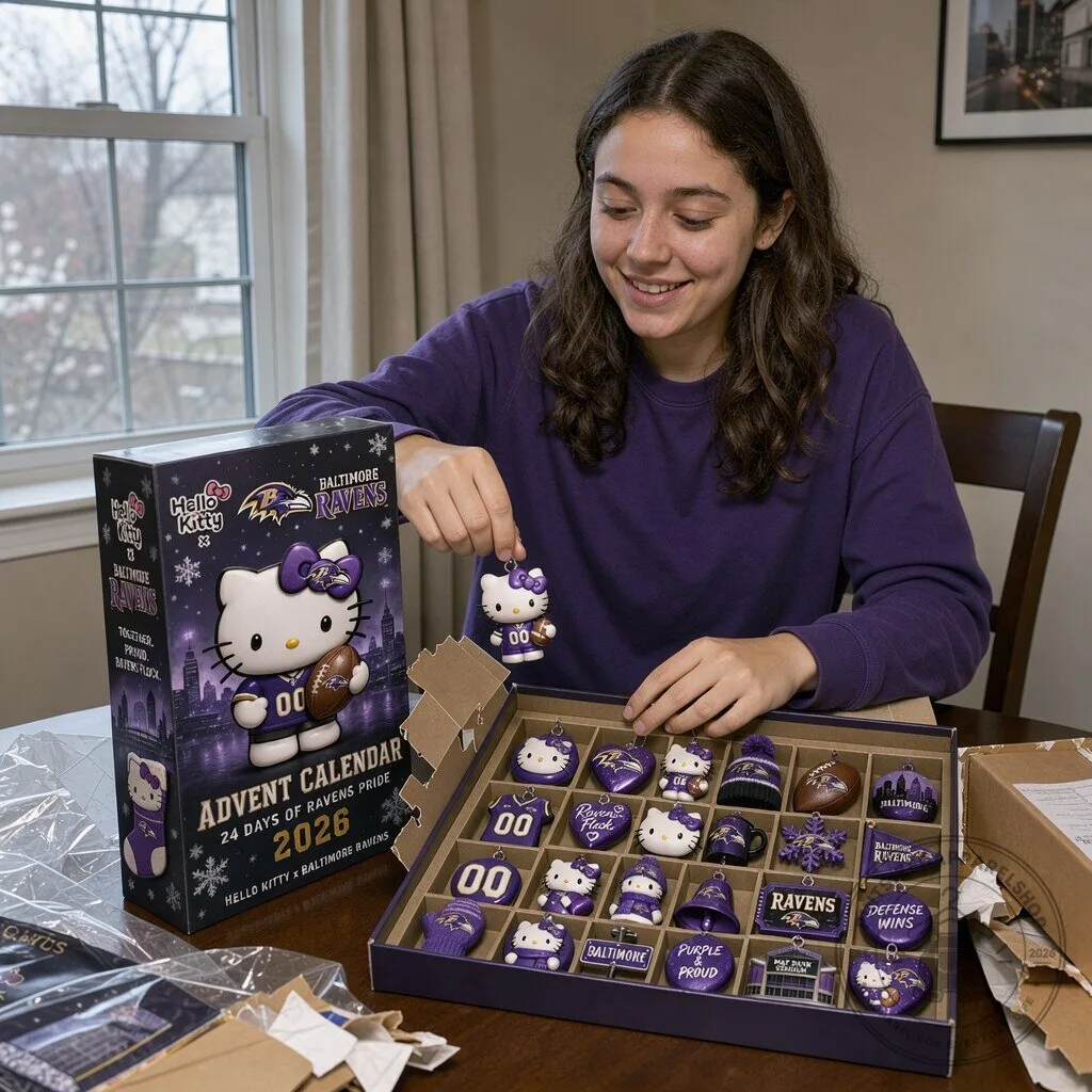 Hello Kitty x Baltimore Ravens Advent Calendar 2026 Limited Edition 9 Hello Kitty x Baltimore Ravens Advent Calendar 2026 Limited Edition