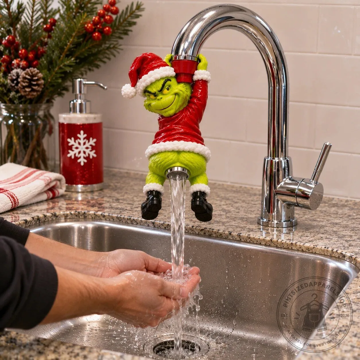 The Grinch Grump Butt Christmas Faucet Buddy – Funny Sink Decoration 8 The Grinch Grump Butt Christmas Faucet Buddy – Funny Sink Decoration